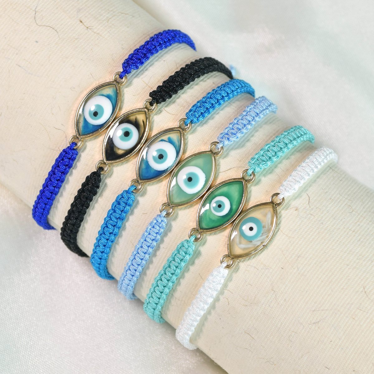Evil Eye Rakhi Bracelets Set of 6 - Upakarnaproduct_type