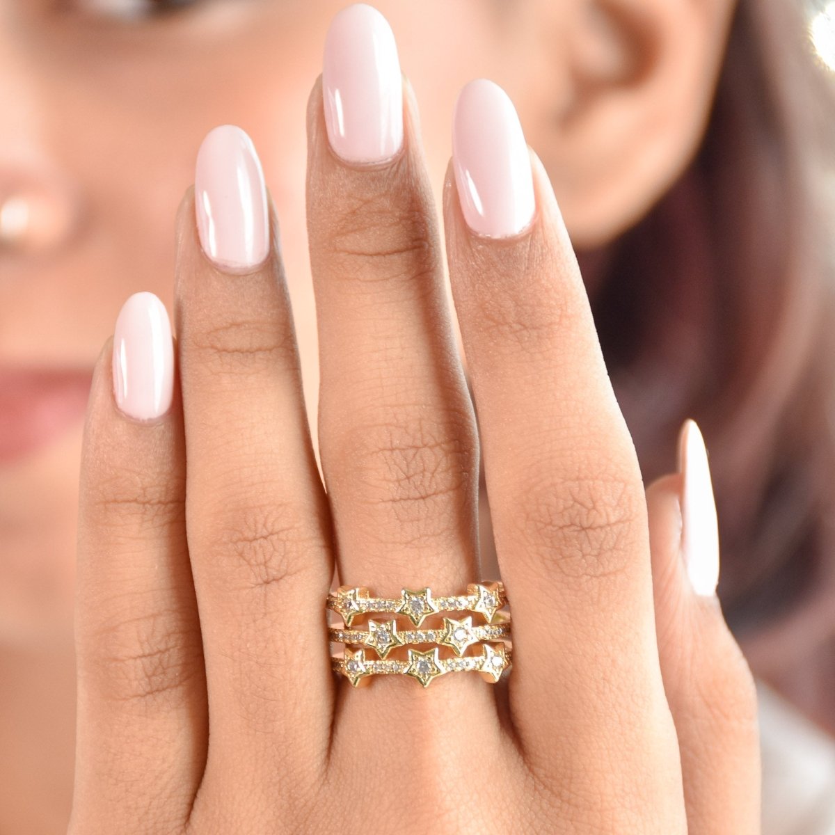 Evil Eye Stardust Ring Stack - Upakarnaproduct_type