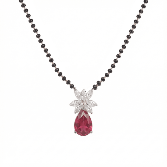 Floral Flare Mangalsutra Necklace, rose gold