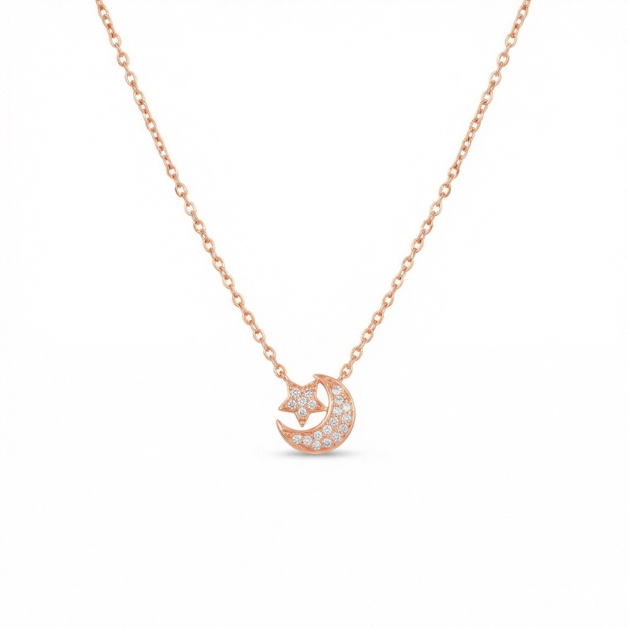 Crescent Moon & Star Necklace