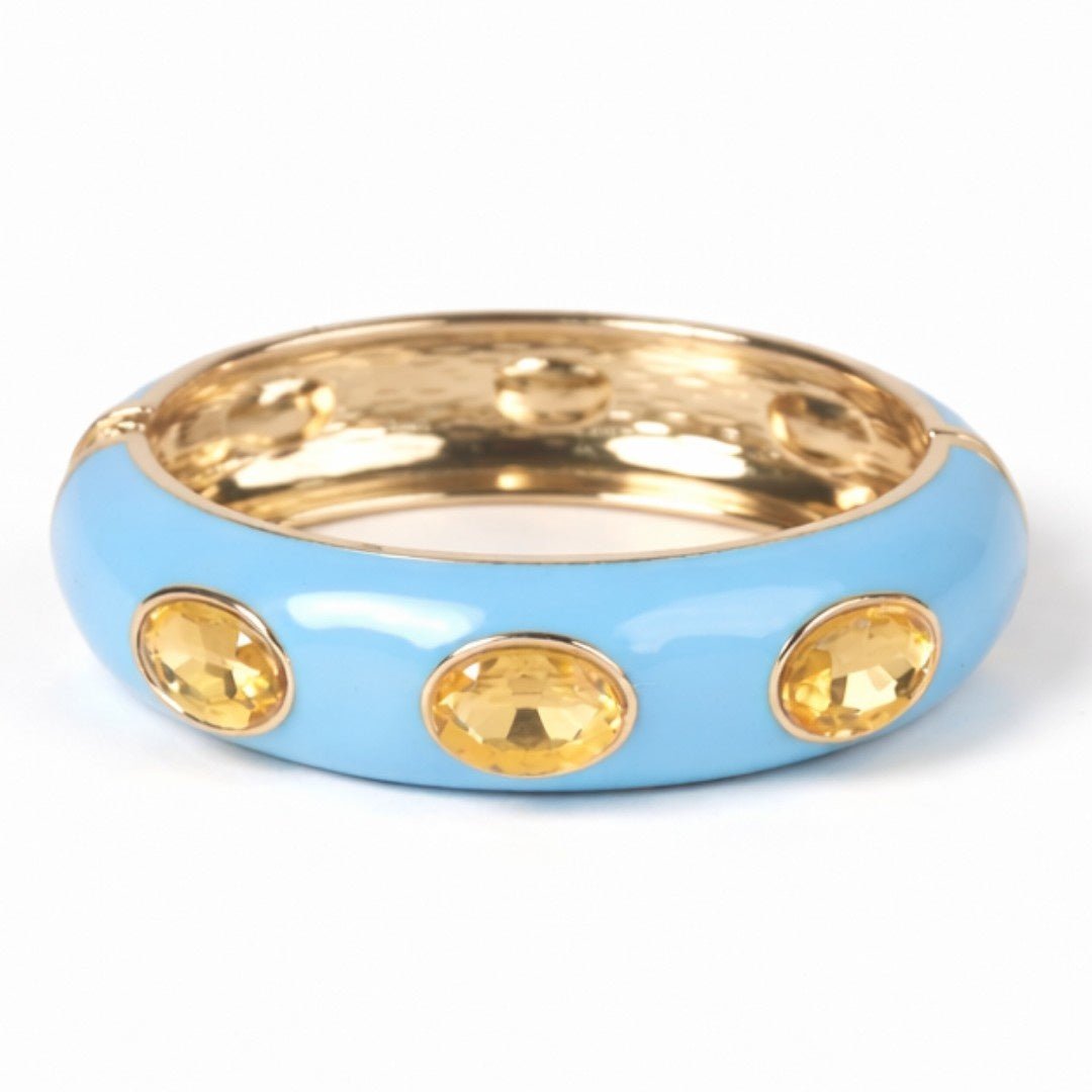 Gilded Crystal Loop Bangle - Upakarnaproduct_type