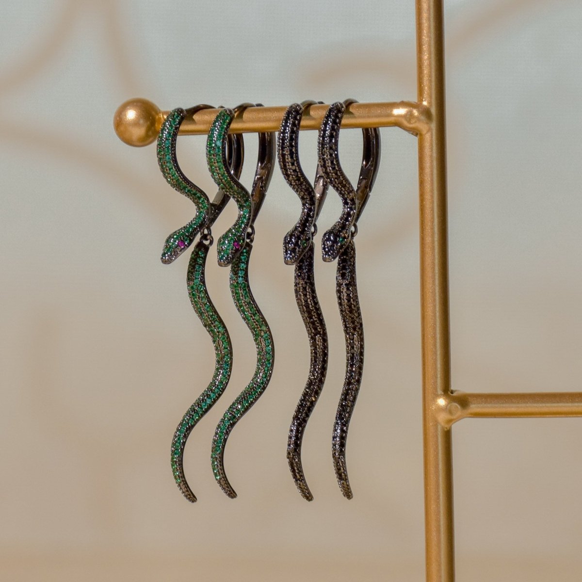 Gilded Snake Earrings - Upakarnaproduct_type