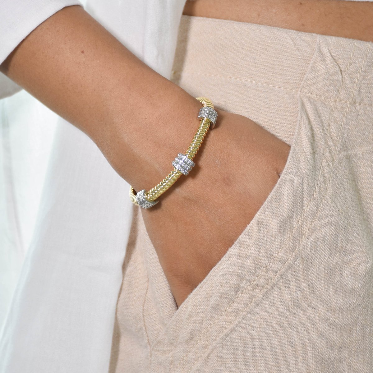 Gilded Twisted Bangle & Ring Set - Upakarnaproduct_type