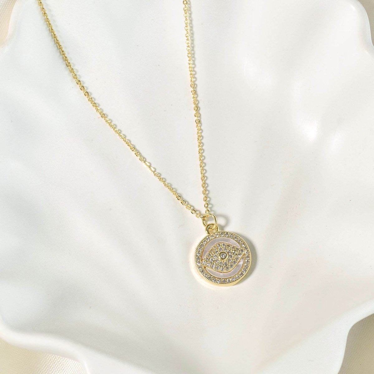 Gleaming Evil Eye Necklace - Upakarnaproduct_type