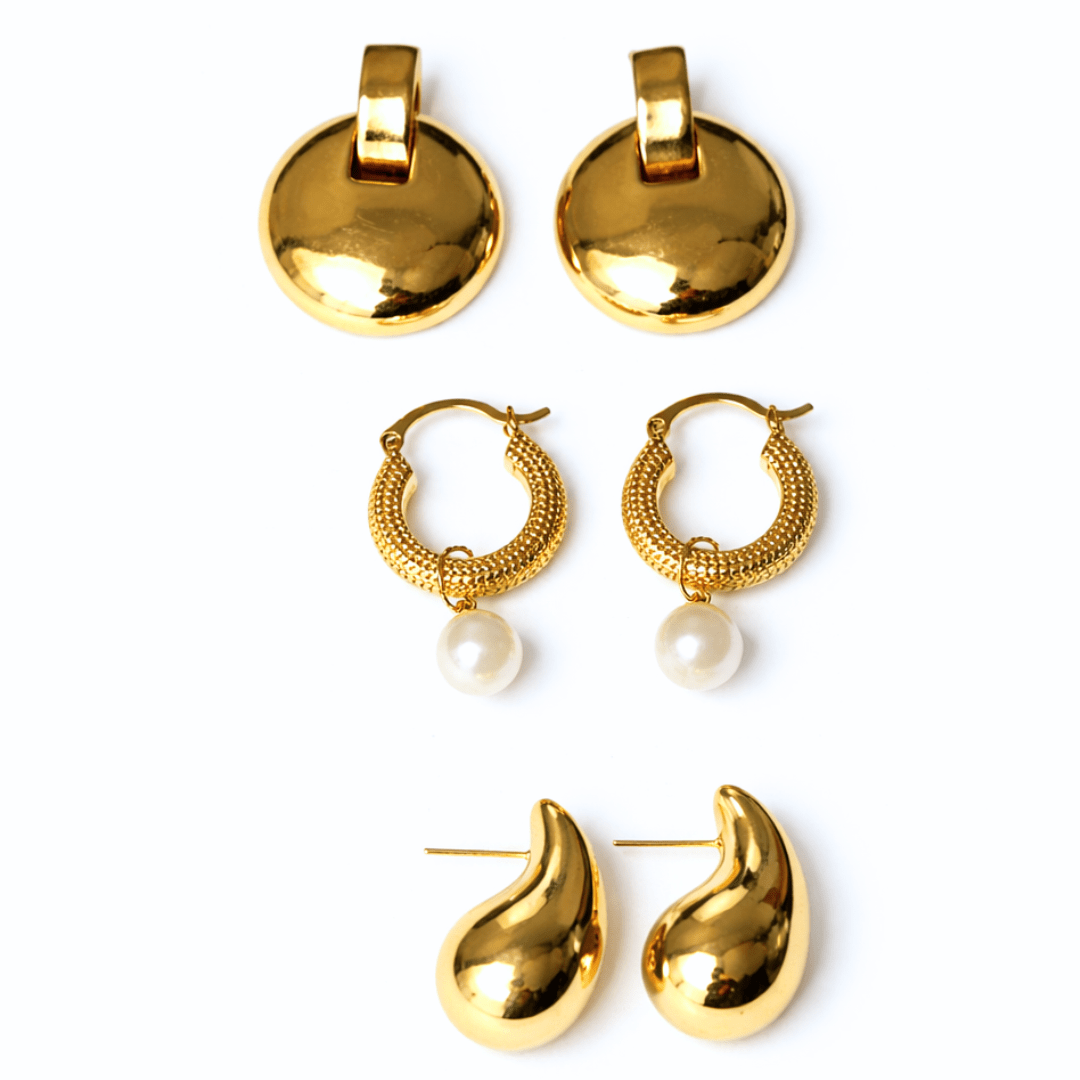 Golden Glow Earring Stack - Upakarnaproduct_type