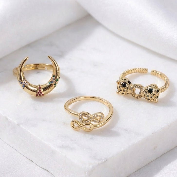 Golden Muse Ring Stack - Upakarnaproduct_type