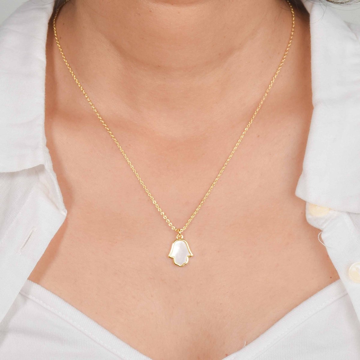 Hamsa Charm Necklace - Upakarnaproduct_type