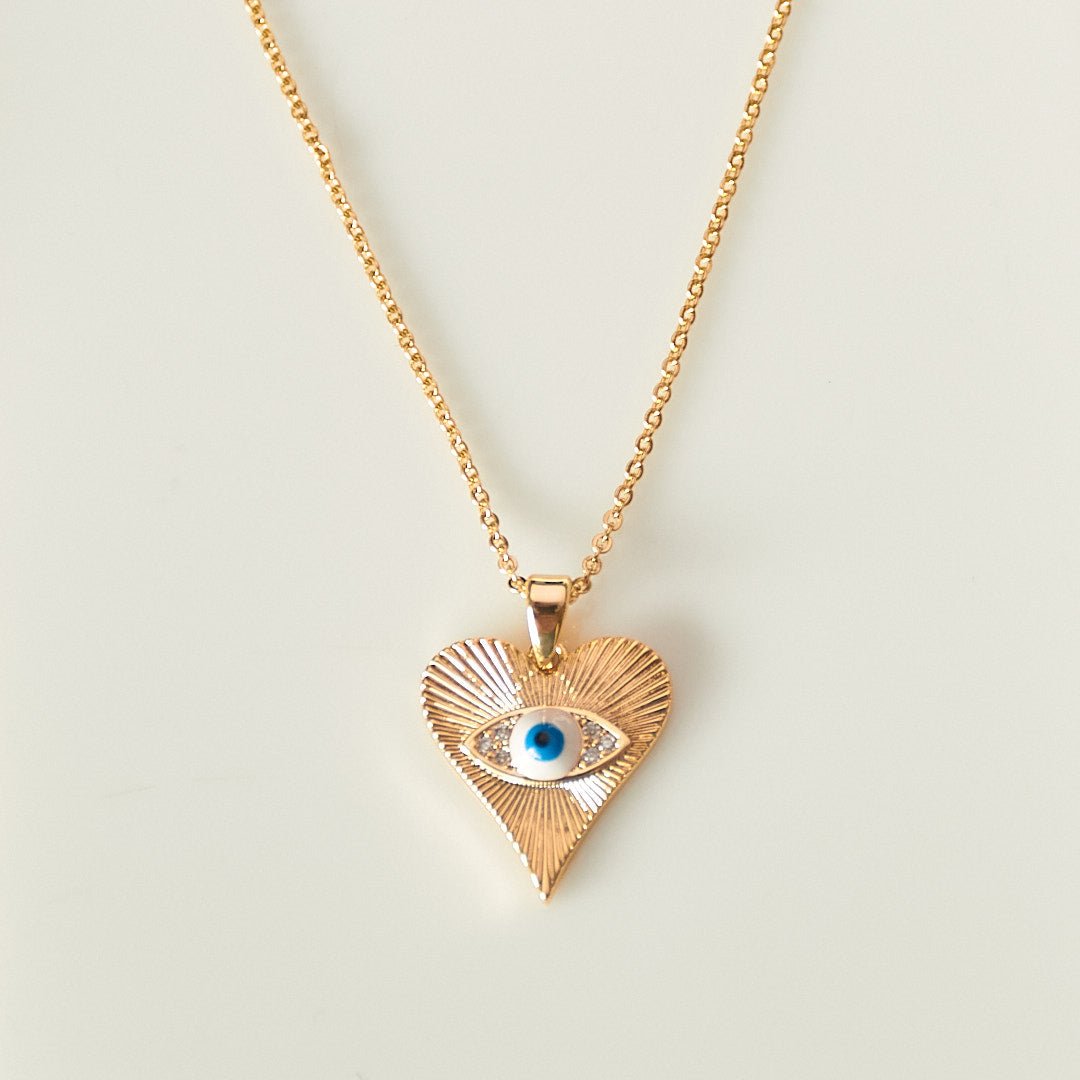 Heart Evil Eye Necklace - Upakarnaproduct_type
