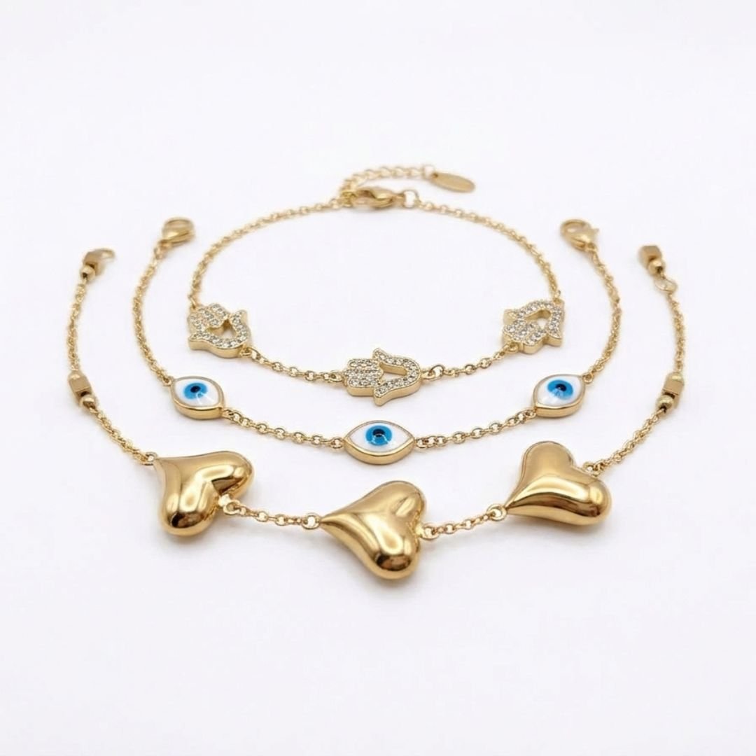 Heart Glow Bracelet Stack - Upakarnaproduct_type