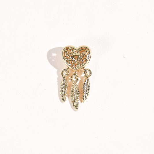 Heart Of Dreams Charm Pendant, golden