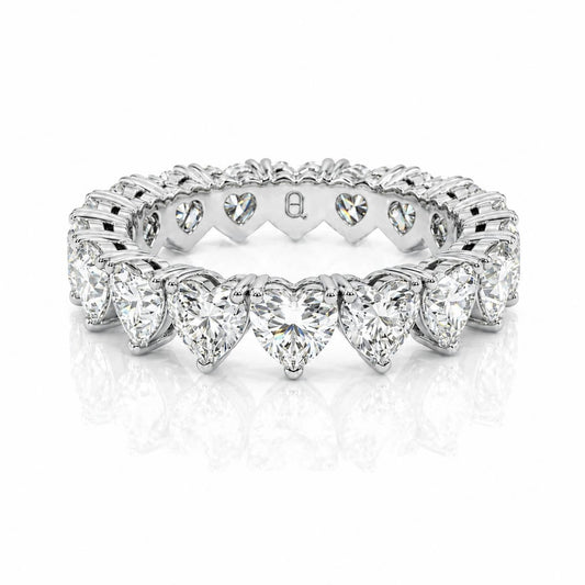 Heartline Eternity Ring, silver