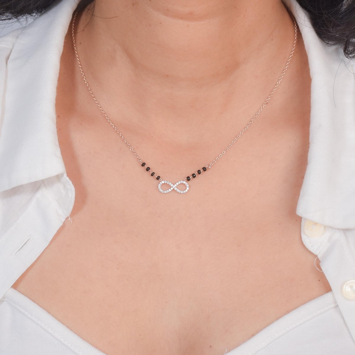 Infinity Diamond Mangalsutra Necklace - Upakarnaproduct_type
