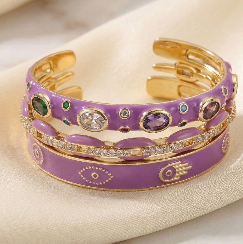Lavender Sparkle Bangle Stack - Upakarnaproduct_type