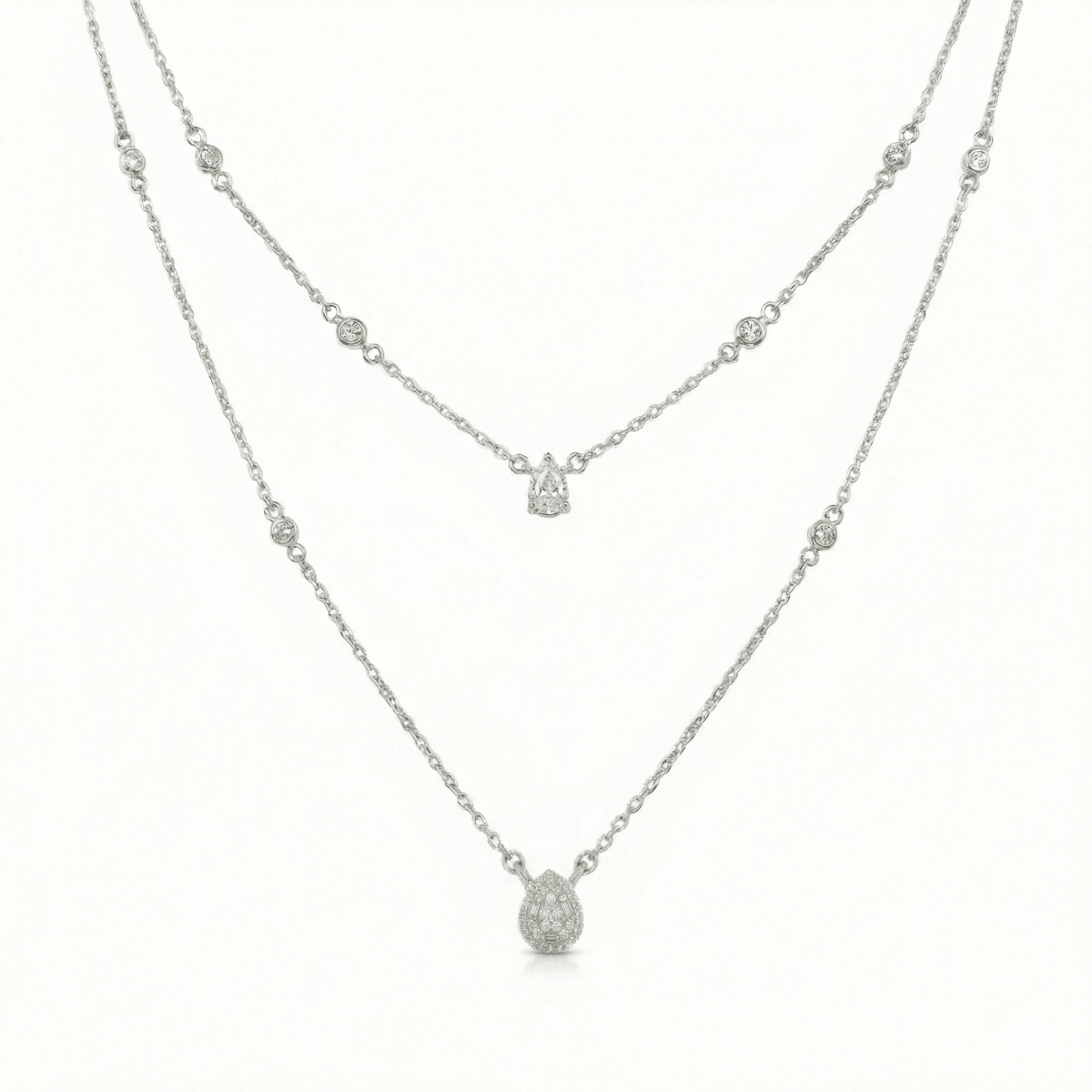 Majestic Teardrop Layered Necklace - Upakarnaproduct_type