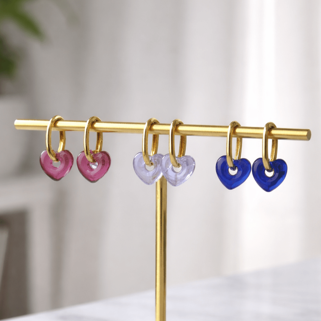 Mini Heart Hoop Earring Stack - Upakarnaproduct_type