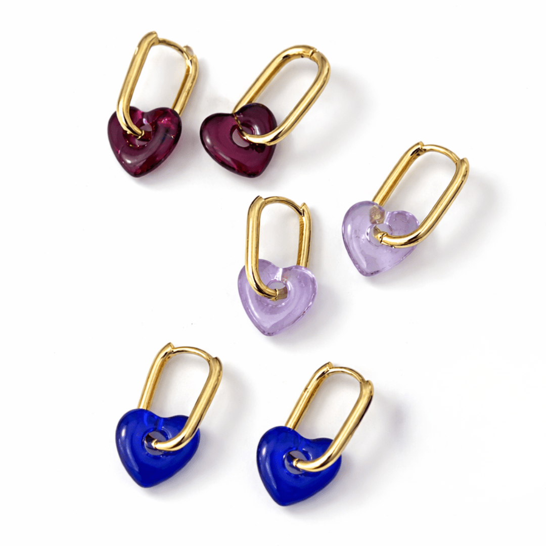 Mini Heart Hoop Earring Stack - Upakarnaproduct_type