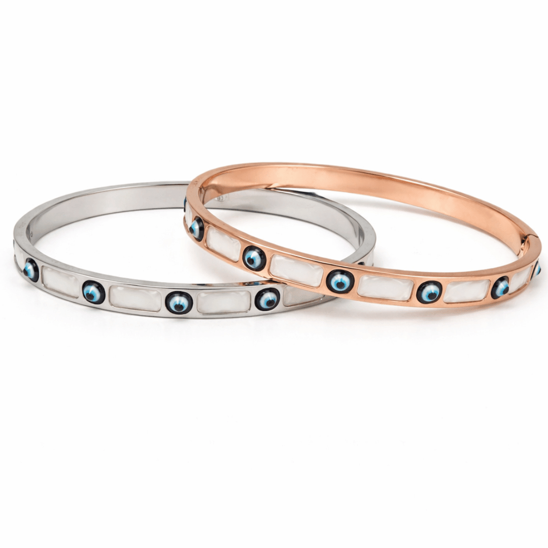 Mother of Pearl Evileye Bangle - Upakarnaproduct_type