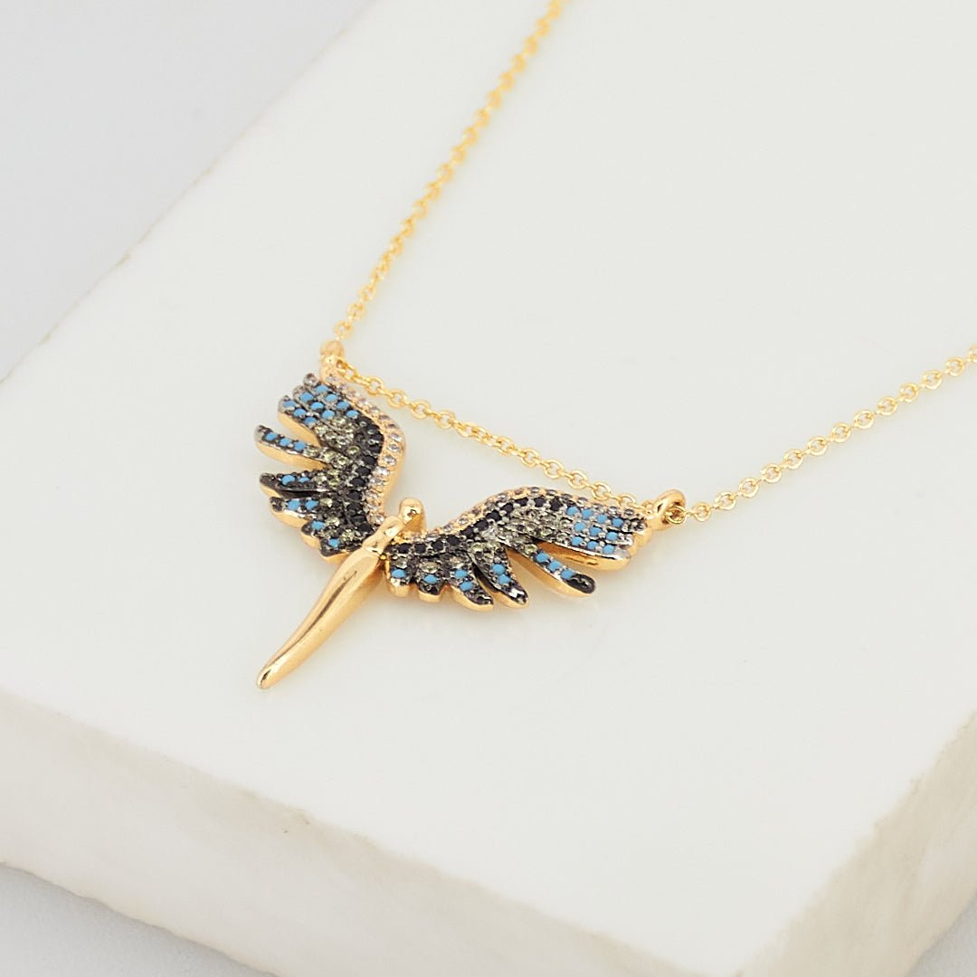 Multi Angel Wings Necklace - Upakarnaproduct_type