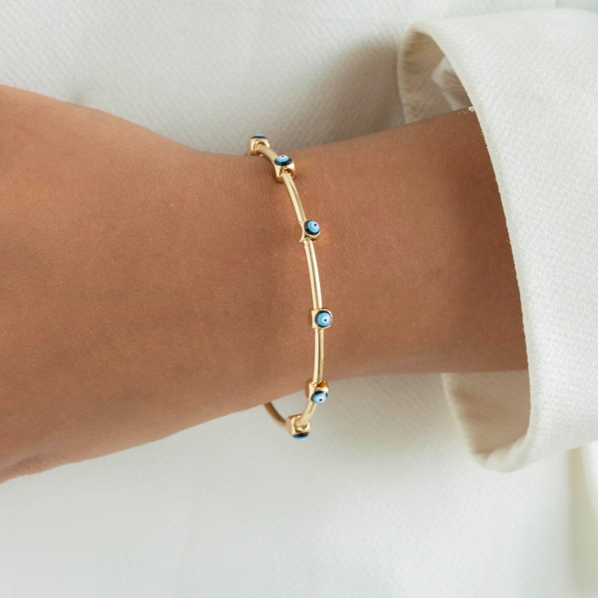 Multi Evil Eye Cuff Bangle - Upakarnaproduct_type