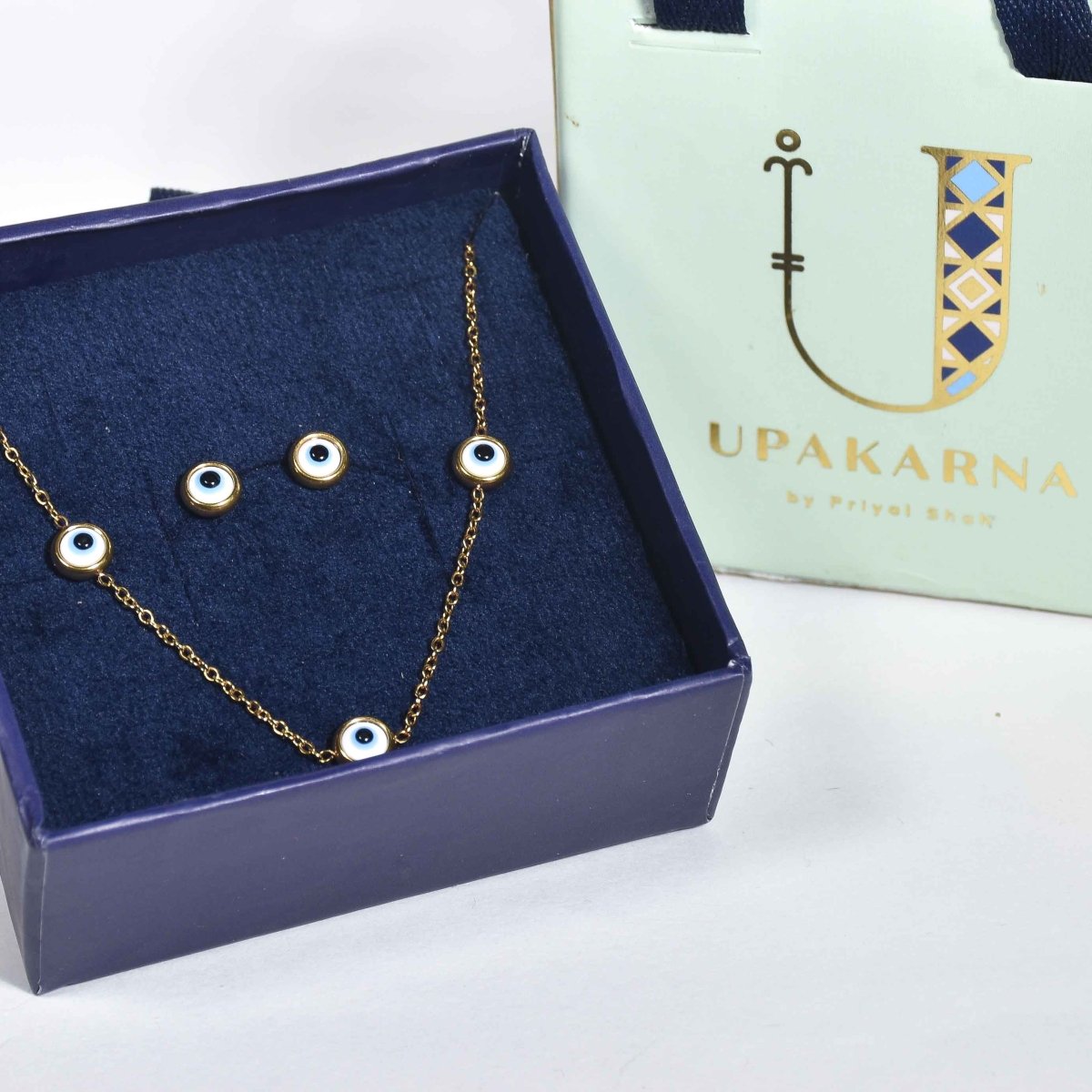 Multi Evil Eyes Necklace Gift Set - Upakarnaproduct_type