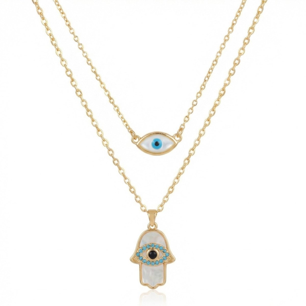 Mystic Evil Eye Layered Necklace - Upakarnaproduct_type