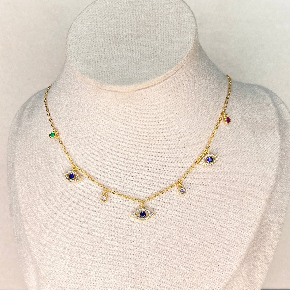 Mystic Eye shaped Evil Eye Choker - Upakarnaproduct_type
