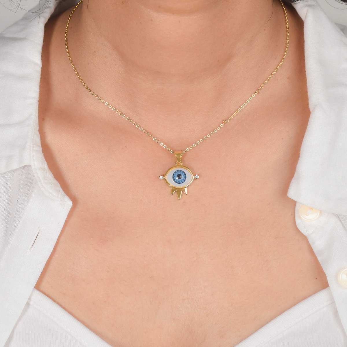 Original Evil Eye Crown Pendant - Upakarnaproduct_type