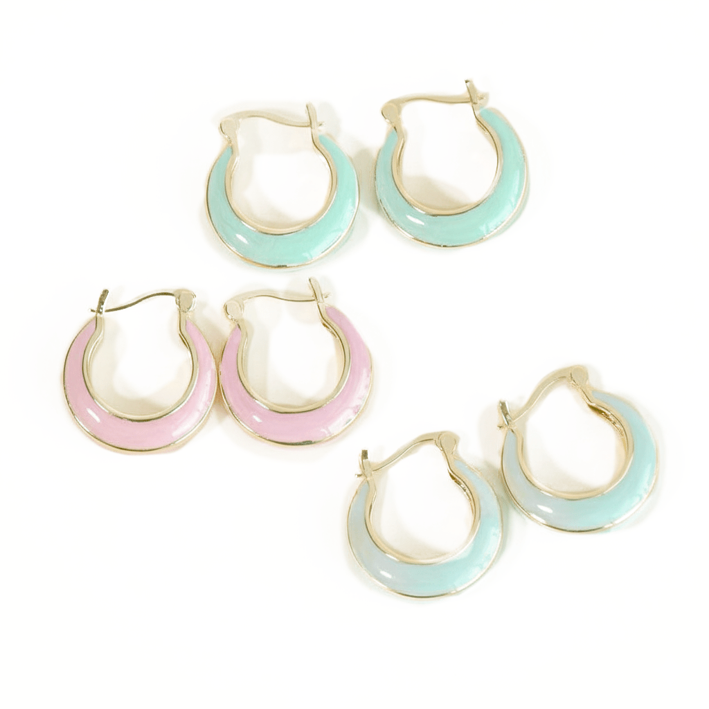 Pastel Enamel Hoops - Upakarnaproduct_type