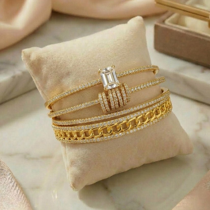 Pave Shine Bangle Stack - Upakarnaproduct_type
