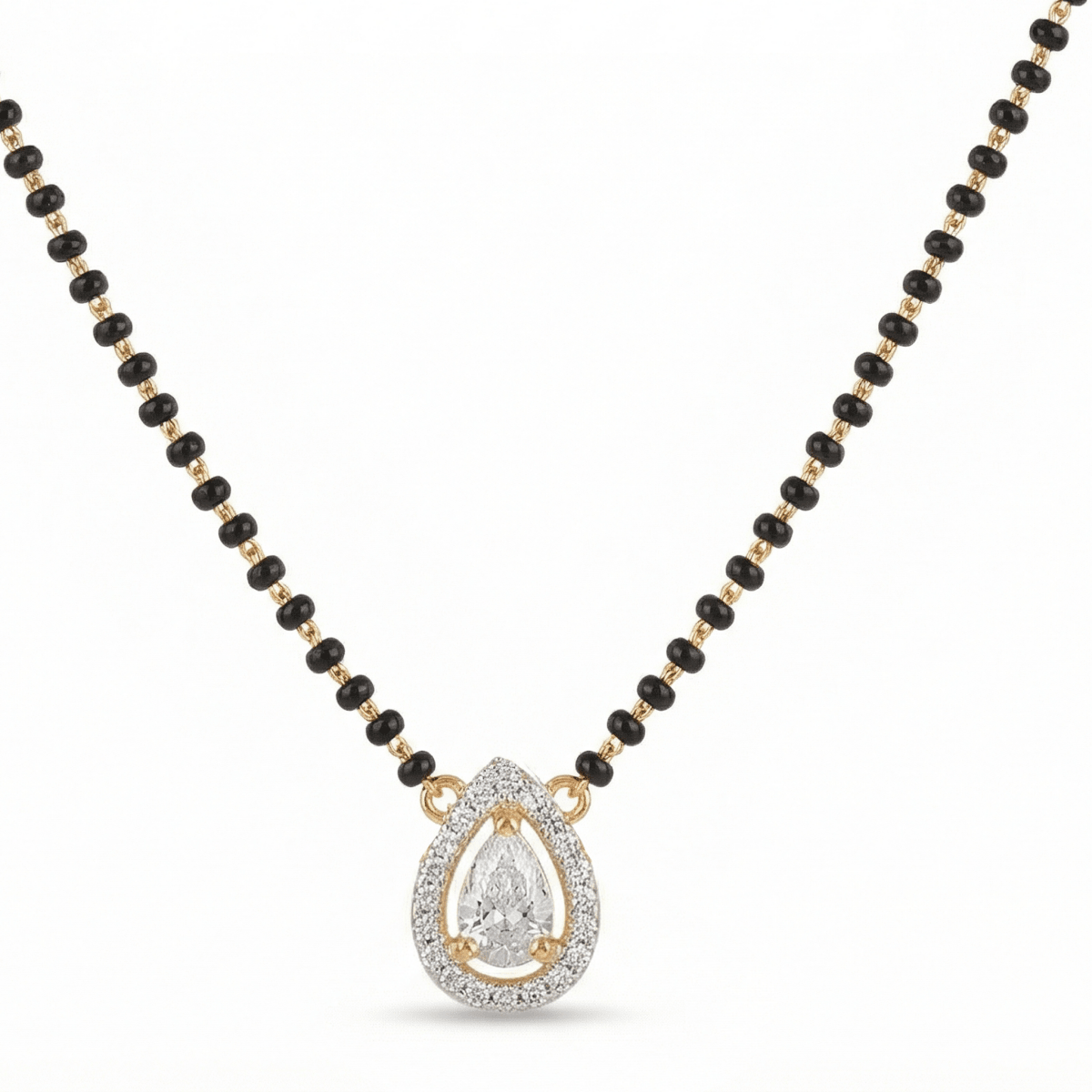 Pear Drop Diamond Mangalsutra Necklace - Upakarnaproduct_type