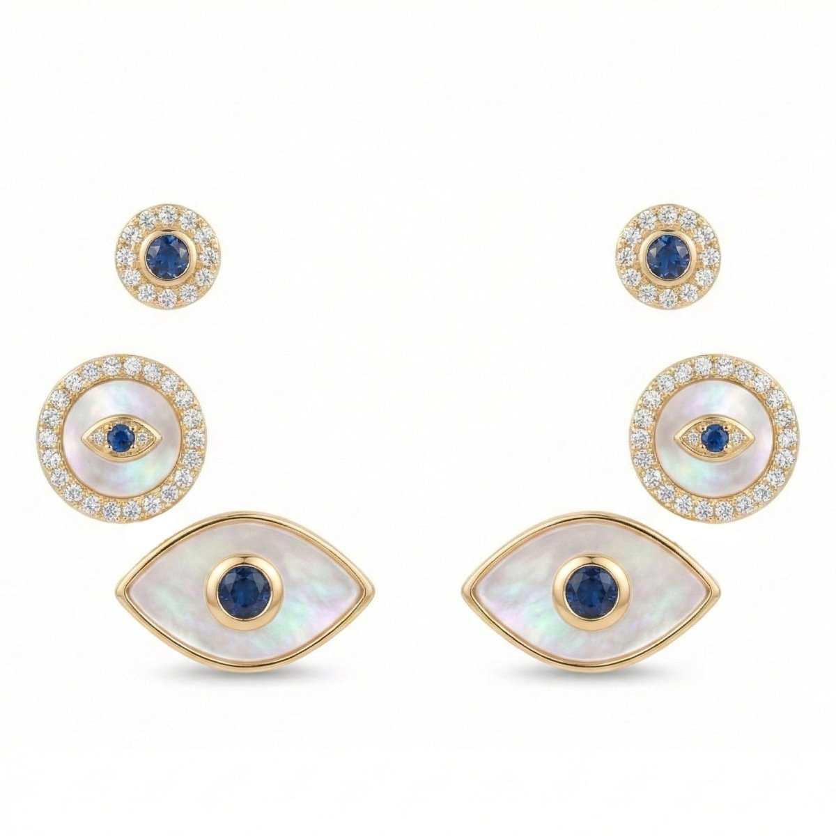 Pearlescent Evil Eye Stack - Upakarnaproduct_type