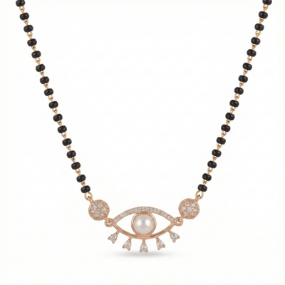 Pearly Evil Eye Mangalsutra Necklace