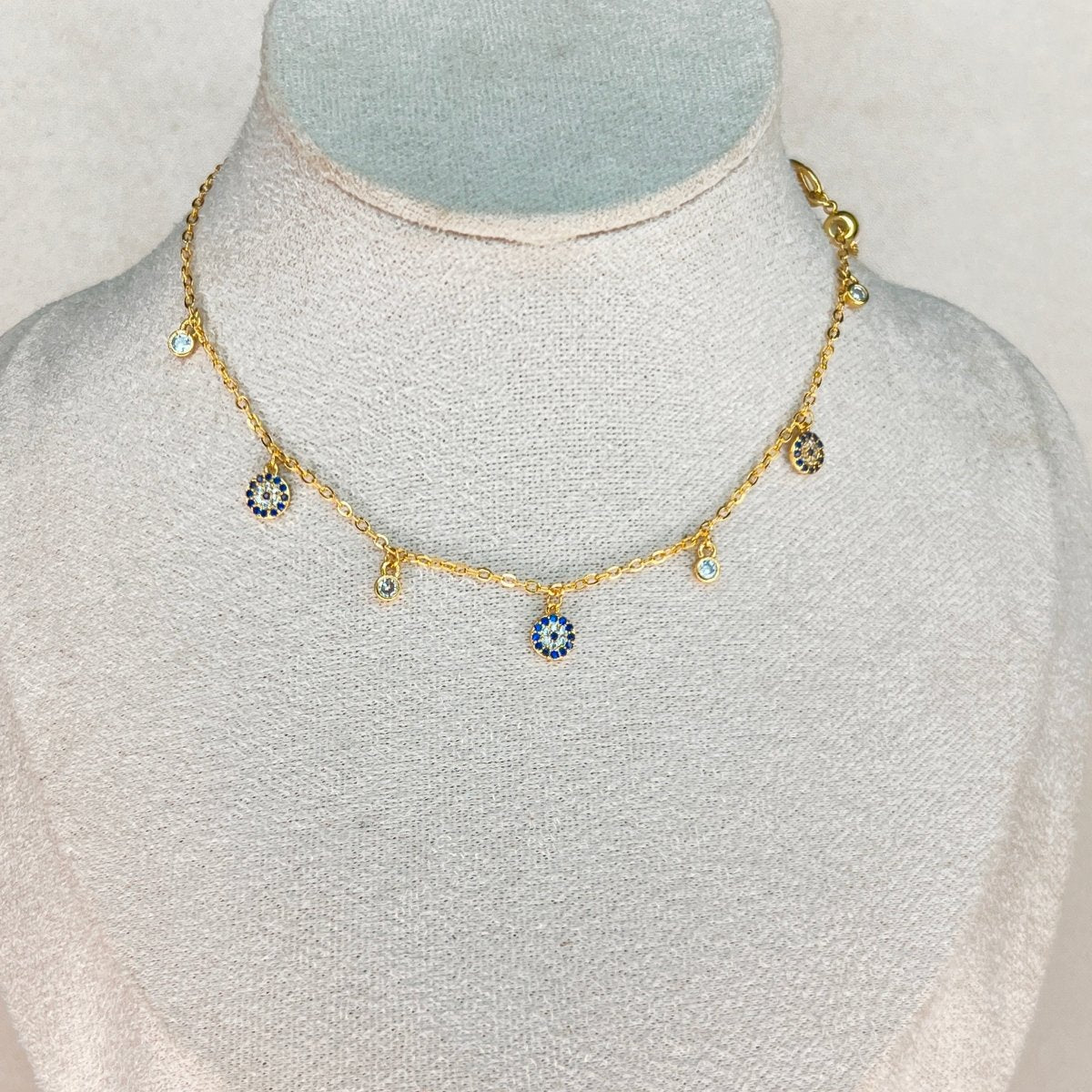 Petit Round Multi Evil Eye Choker - Upakarnaproduct_type