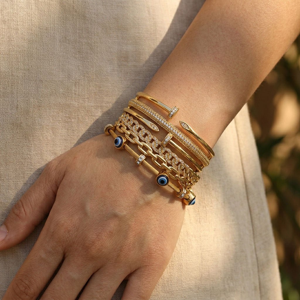 Radiant Sparkle Bangle Stack - Upakarnaproduct_type