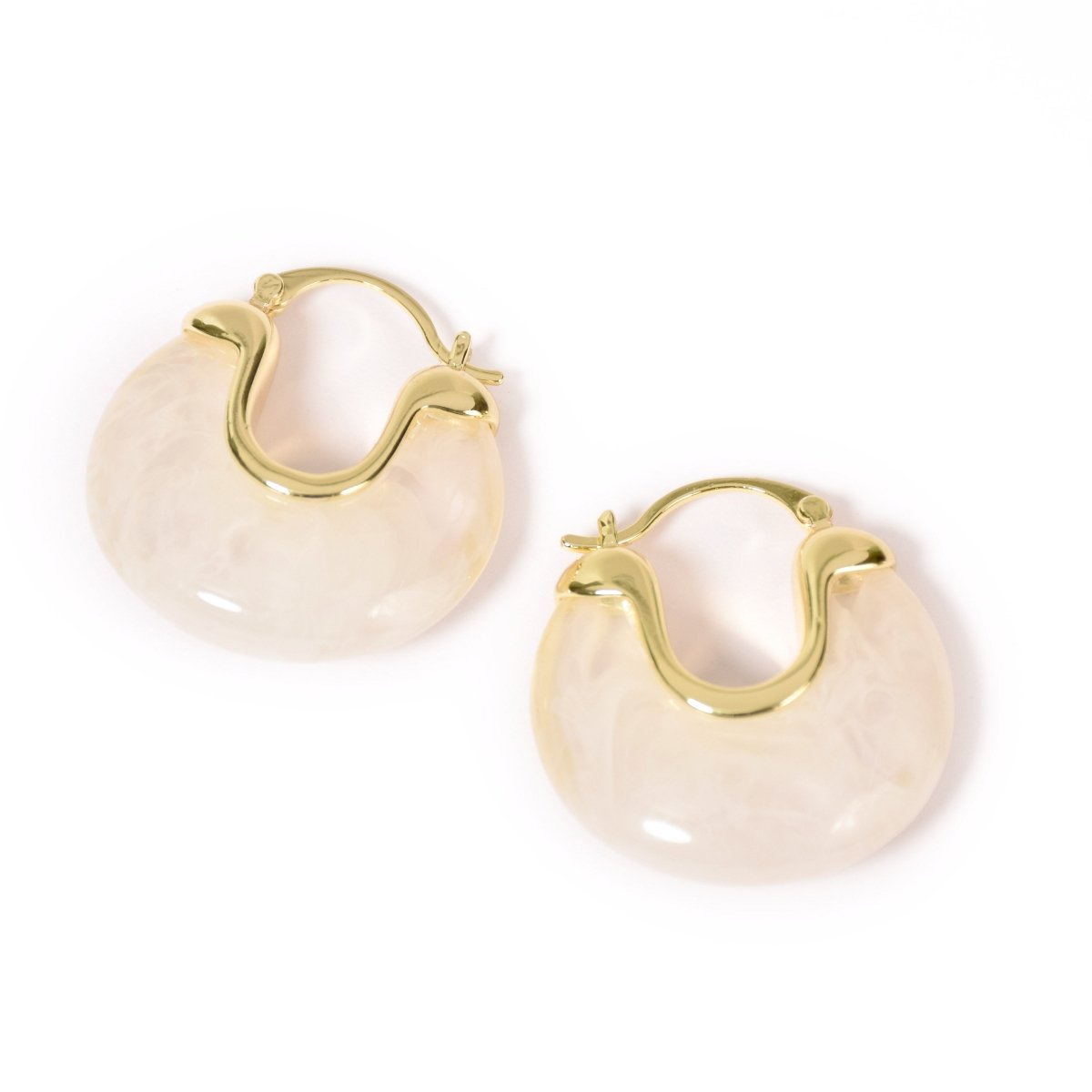 Resin Wee Hoops Earring Stack