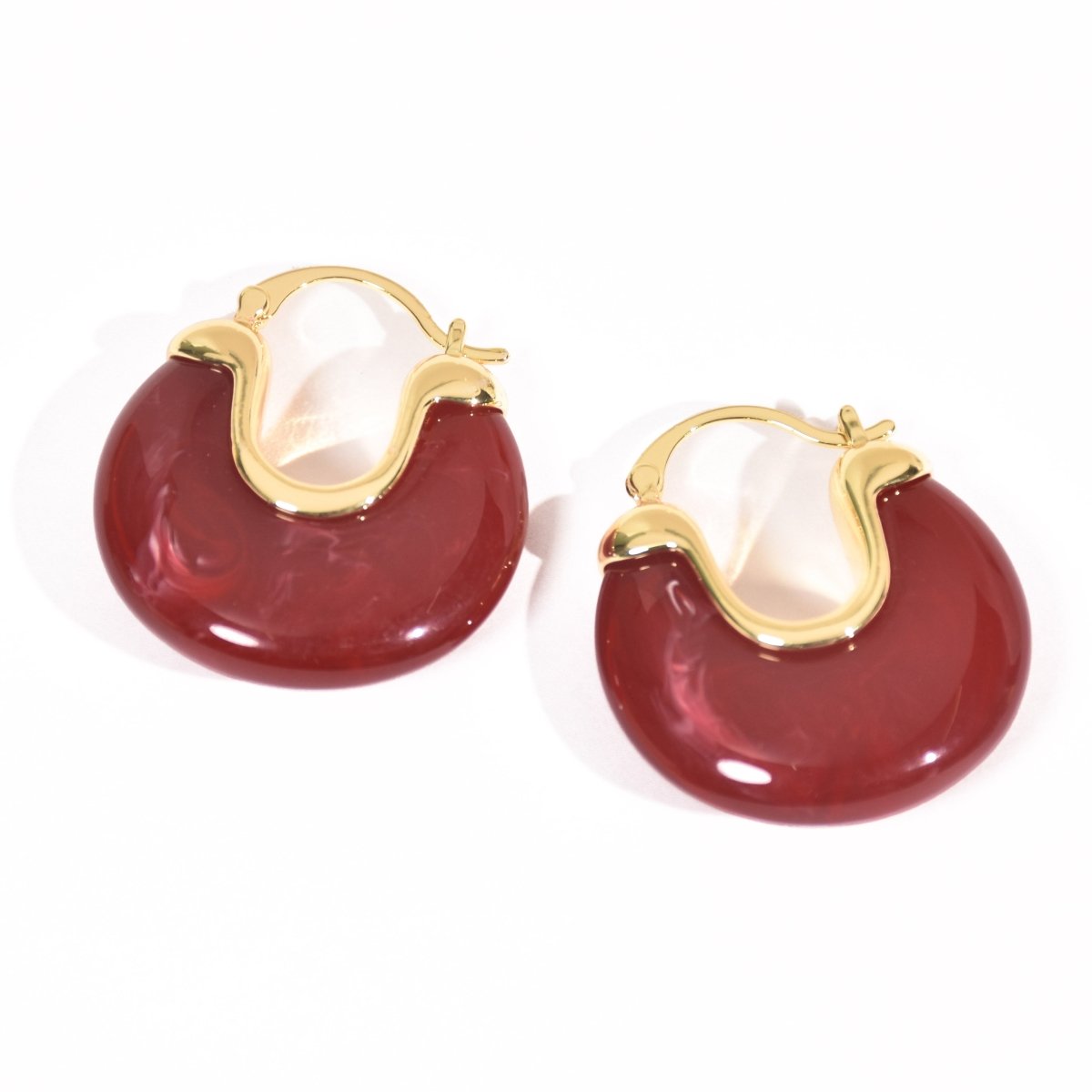Resin Wee Hoops Earring Stack