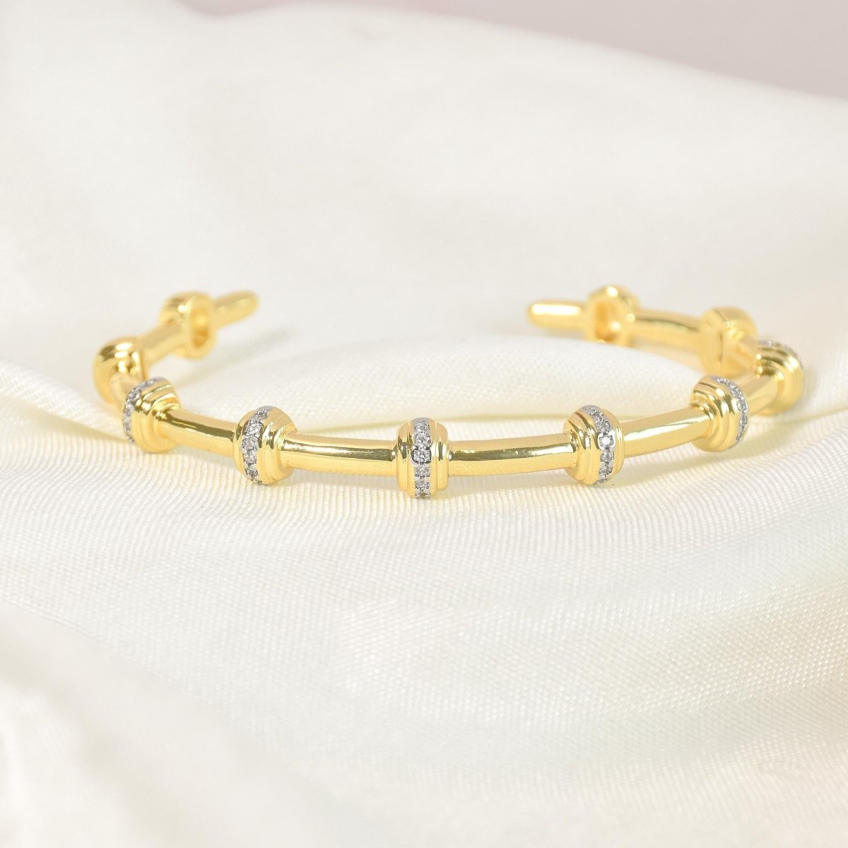 Rhinestone Node Bangle & Ring Set - Upakarnaproduct_type
