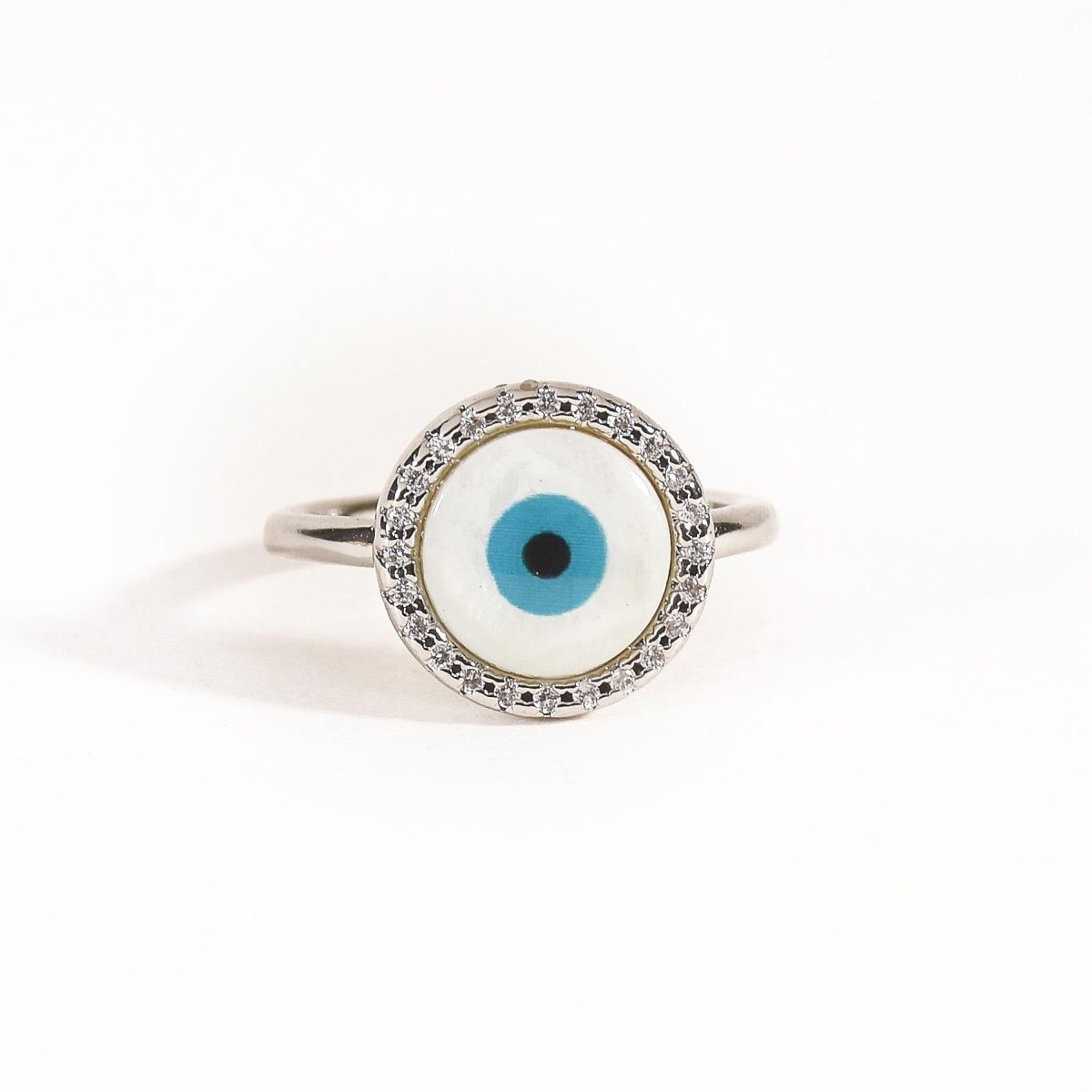 Round Studded Evil Eye Ring - Upakarnaproduct_type