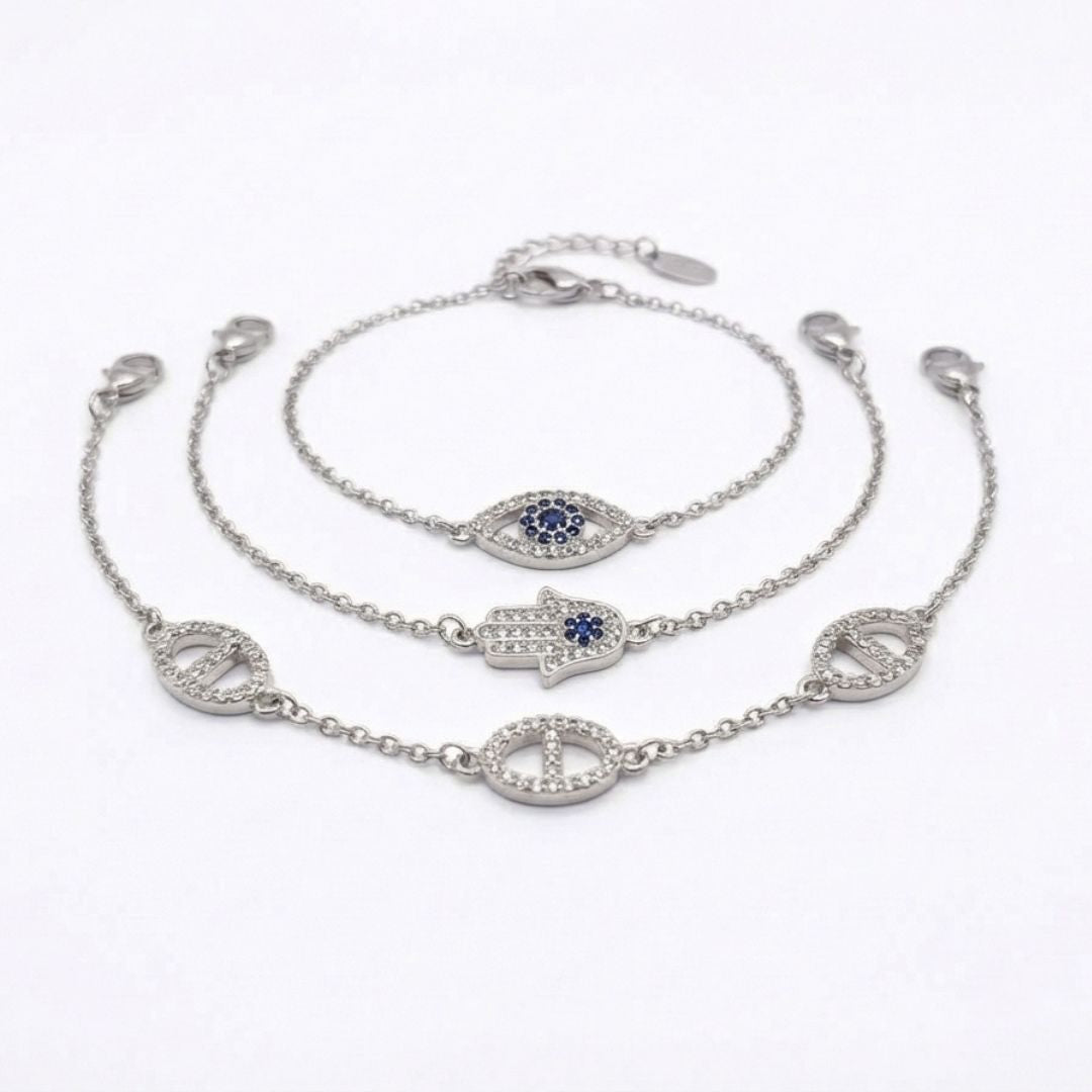 Sapphire Diamond Bracelet Stack - Upakarnaproduct_type