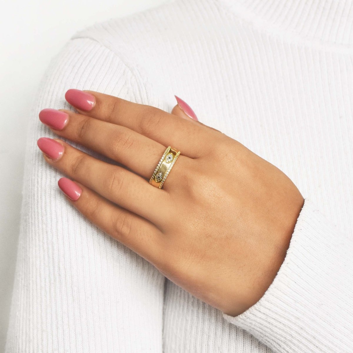 Sequence Evil Eye Band Ring - Upakarnaproduct_type