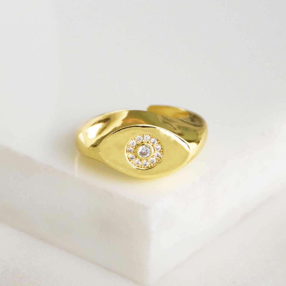 Single Stone Evil Eye Ring - Upakarnaproduct_type