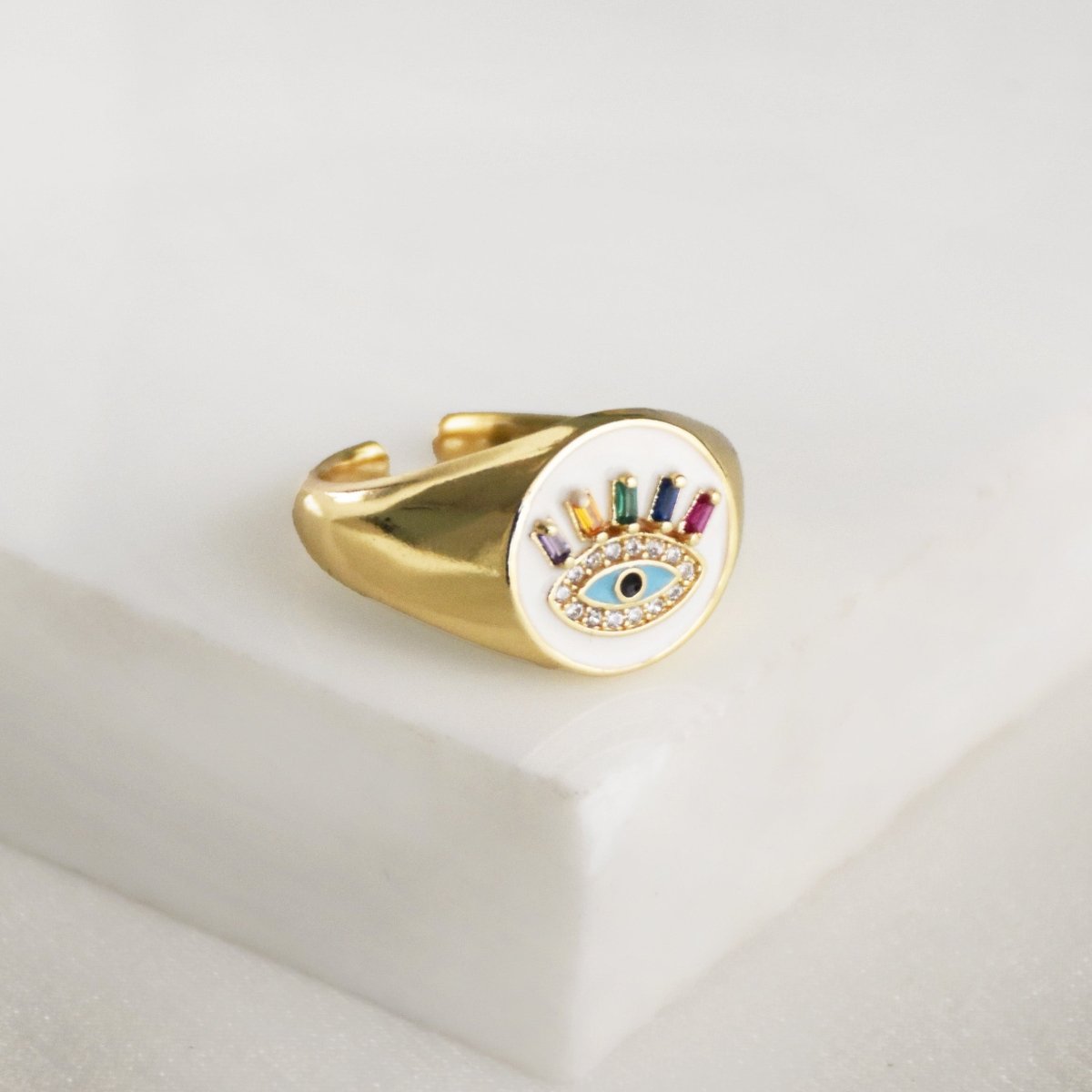 Snowy Multi - Colored Eye Lash Ring - Upakarnaproduct_type