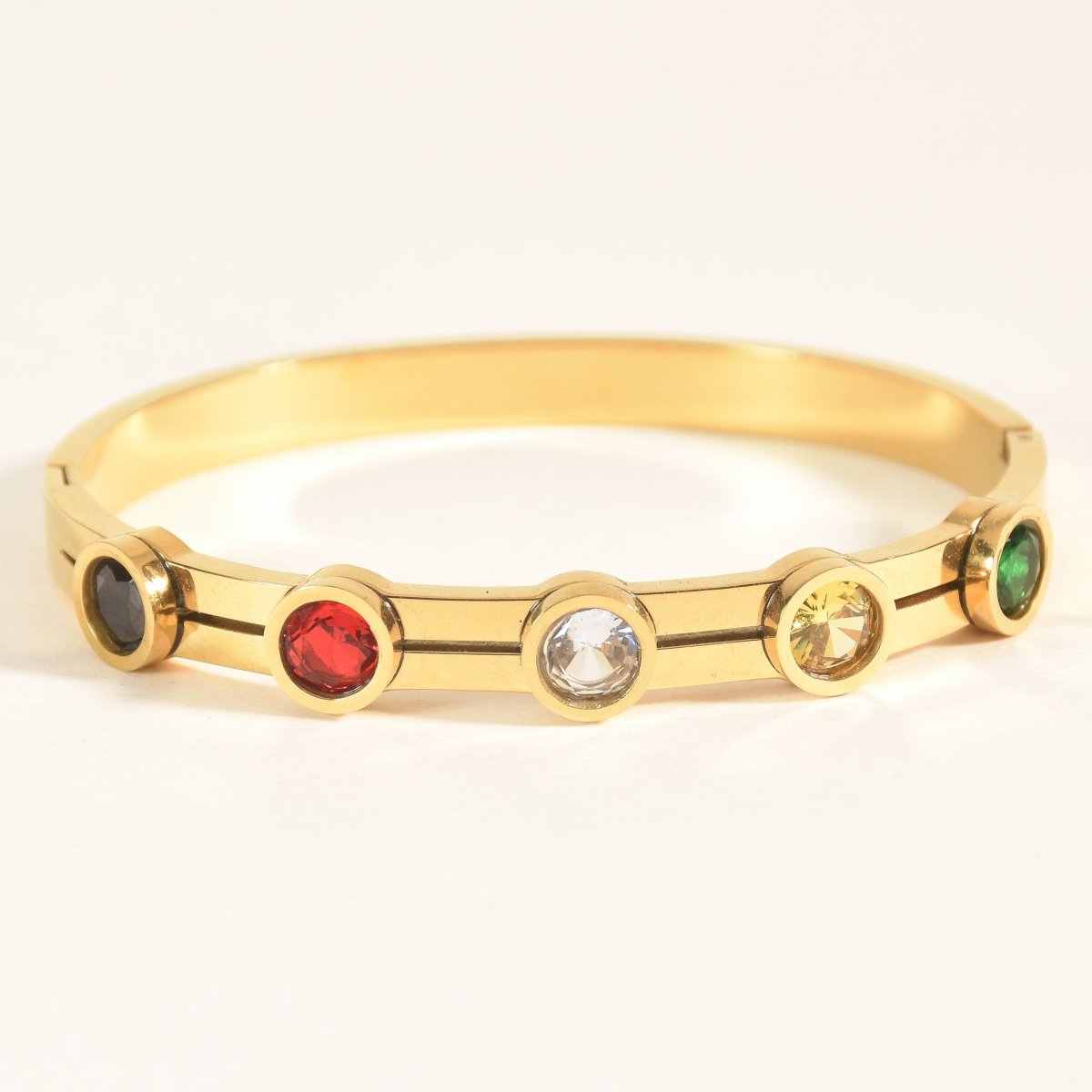 The Multi - Stone Rainbow Bangle - Upakarnaproduct_type