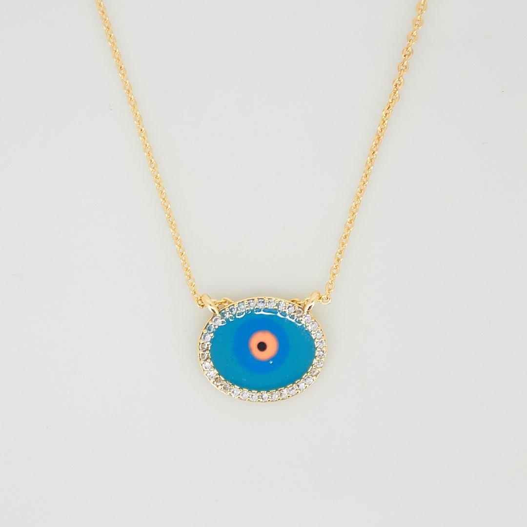 Turquoise Evil Eye Necklace - Upakarnaproduct_type