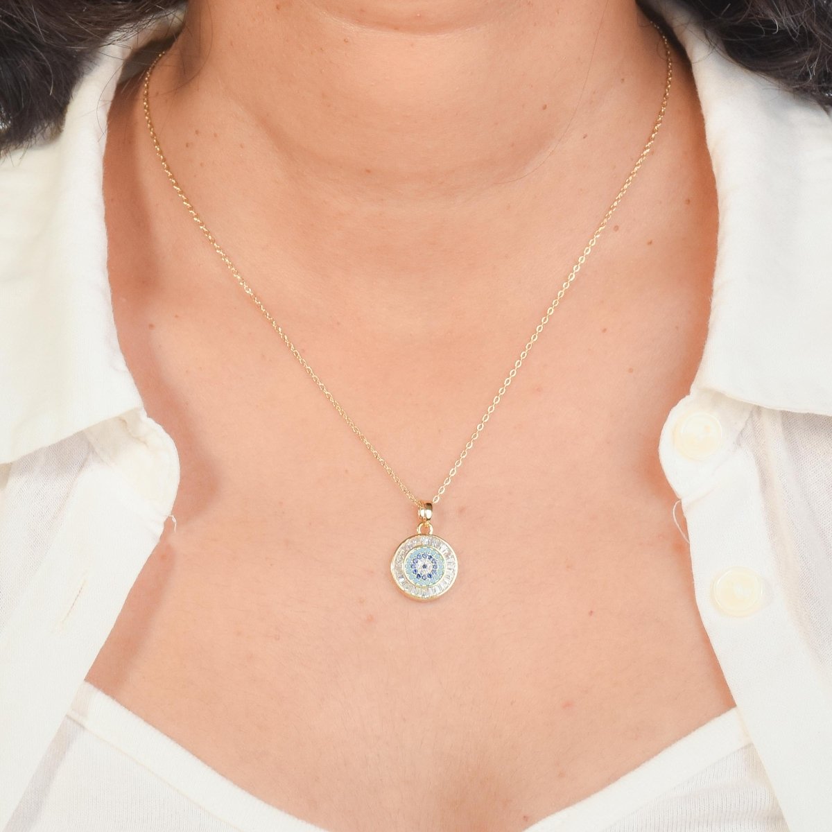 Water Evil Eye Necklace - Upakarnaproduct_type