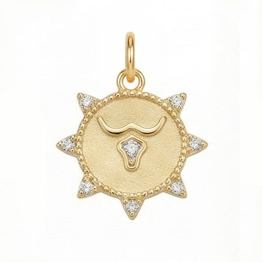 Zodiac Sign Necklace, golden