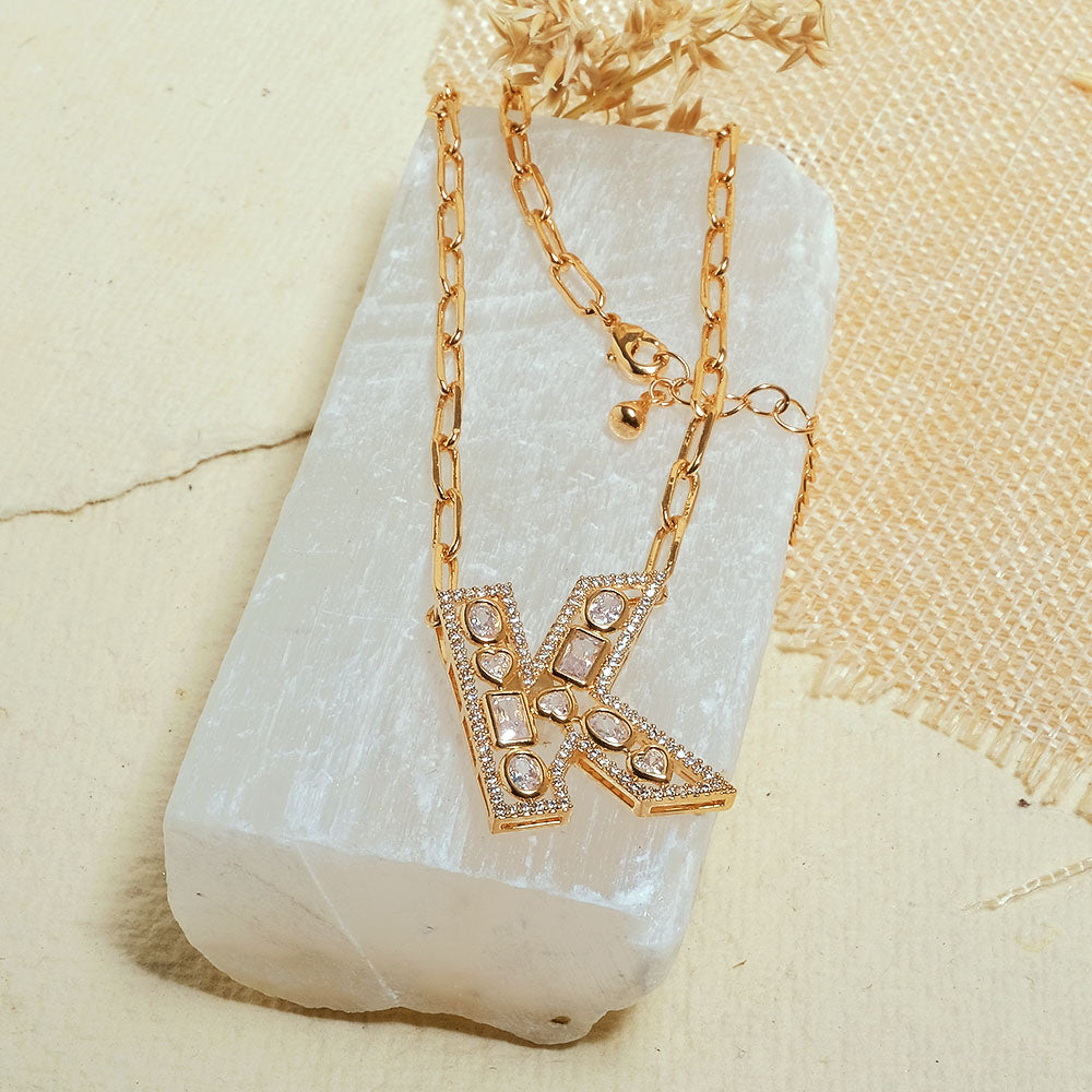 The Studded Initial Link Chain