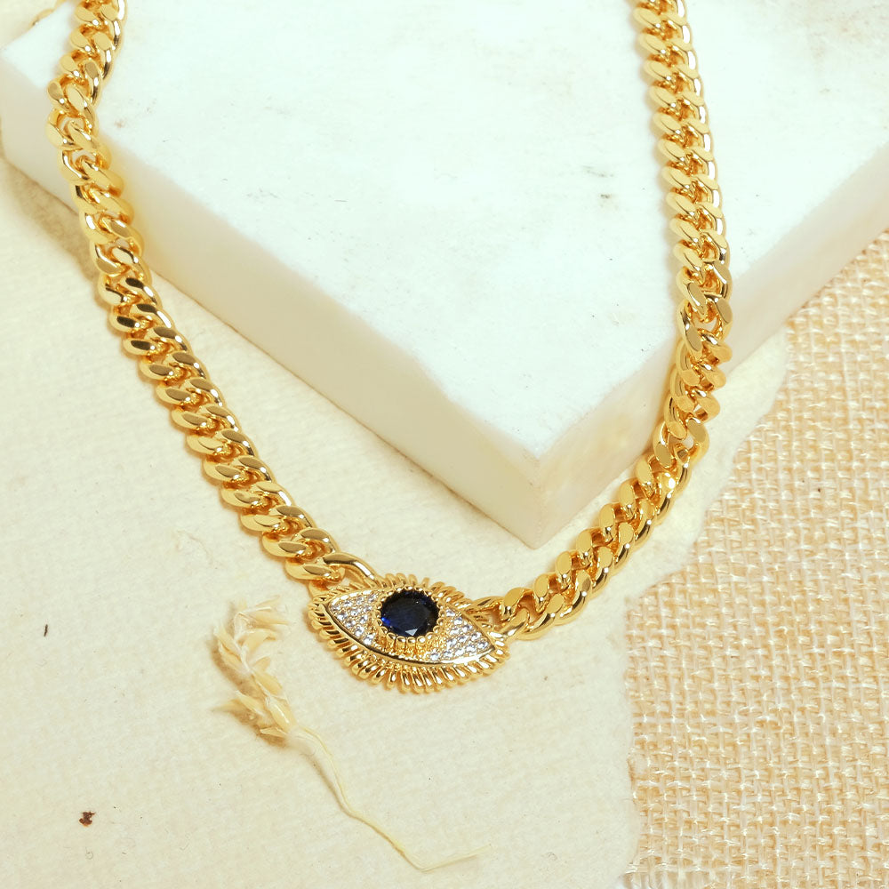 Evil Eye Curb Chain