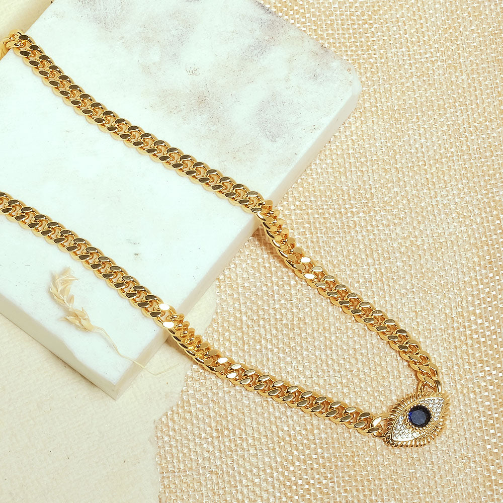 Evil Eye Curb Chain