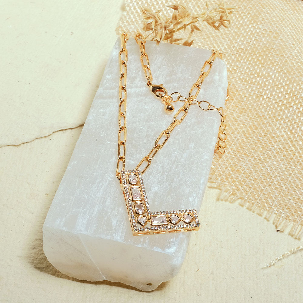The Studded Initial Link Chain
